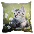 Kussenhoes 45x45 cm Groen Polyester Kat Sierkussenhoes