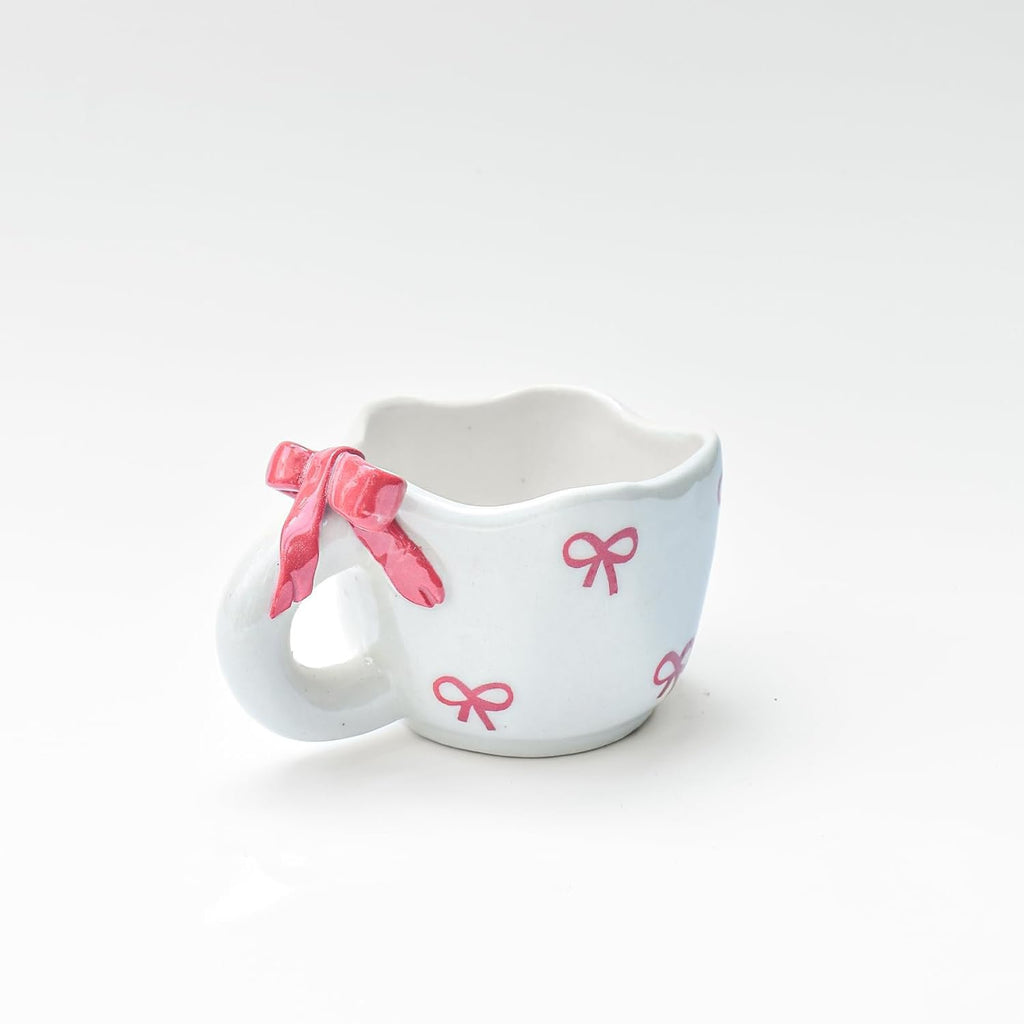 Koffiemok | Red Bow Theekopje Magnetronbestendig | Keramiek