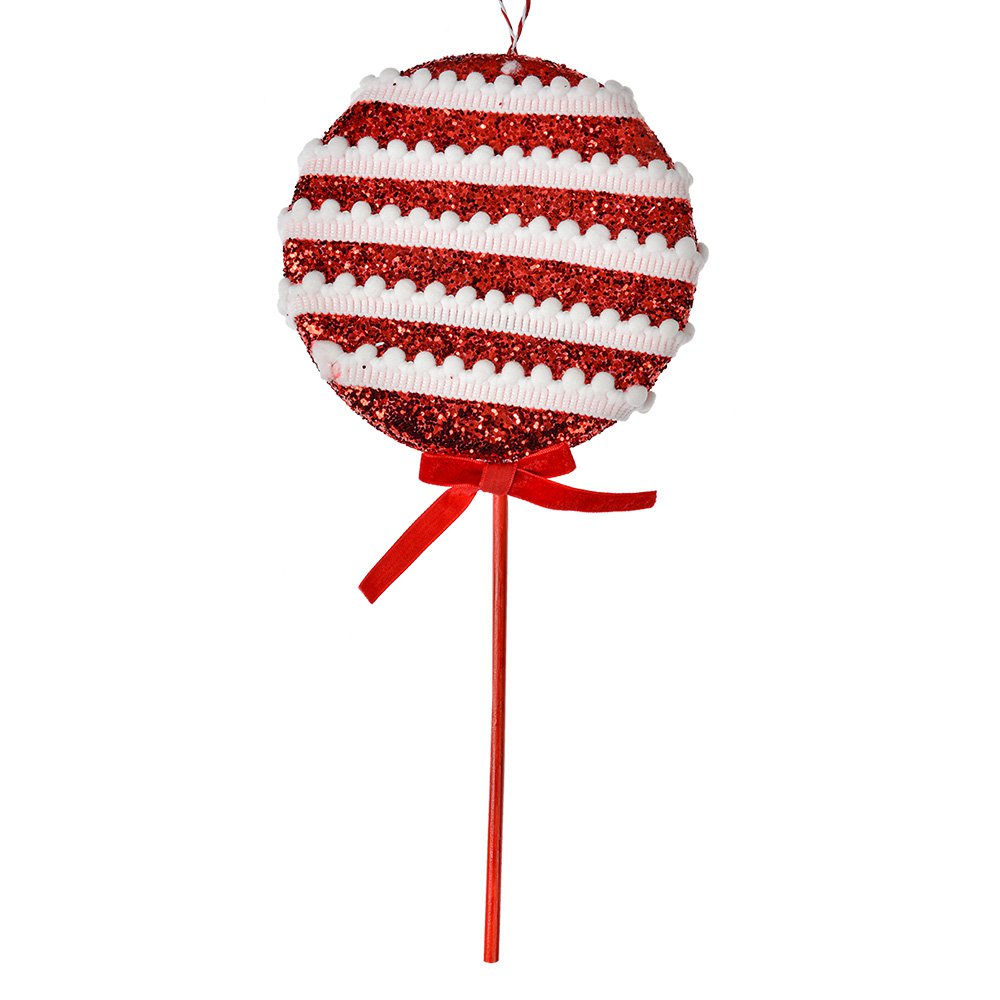 Kersthanger Lolly 14x4x30 cm Rood Kunststof