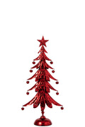 J-Line Kerstboom - ijzer - rood - small