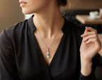 Ketting met een geluksengel van natuursteen Opaliet