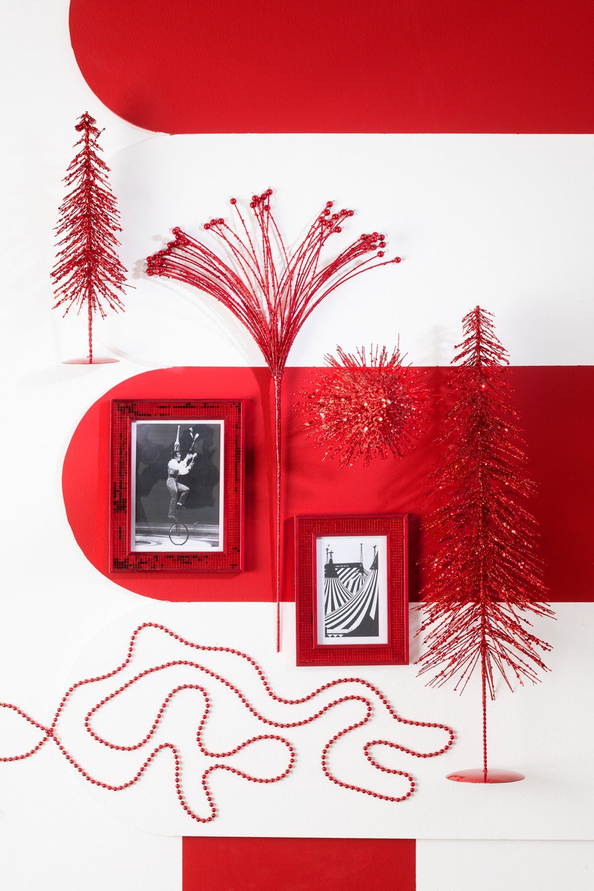 J-Line slinger rol 25M Parels - kunststof - rood