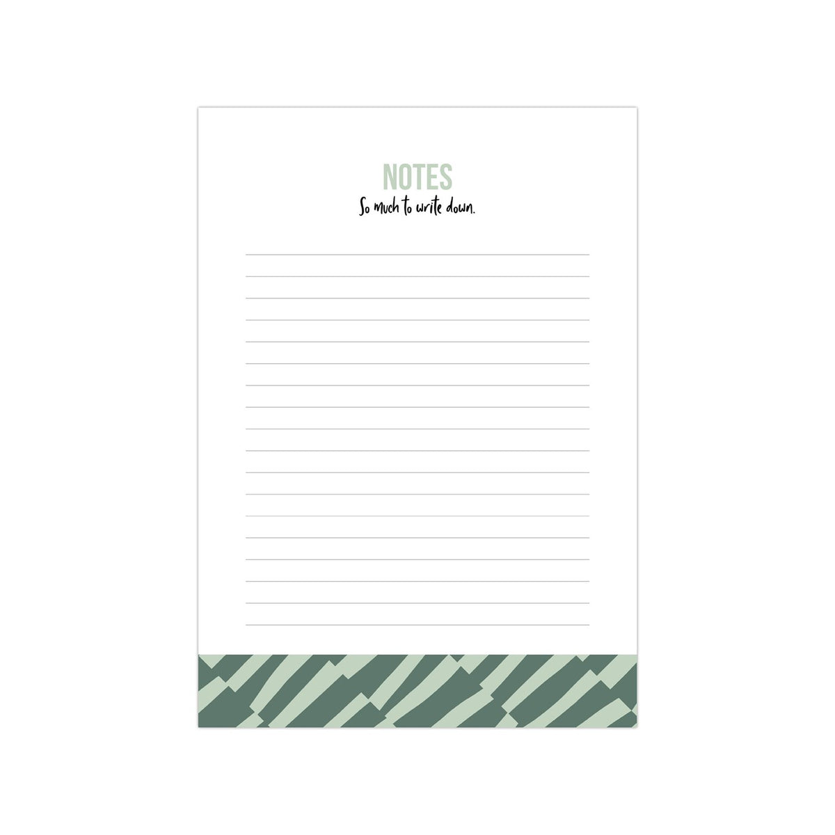 A5 Noteblock Bold Lines fall groen/salie, per 5