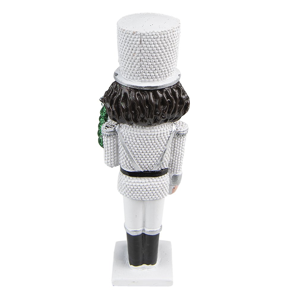 Beeld Notenkraker 19 cm Wit Kunststof Kerstdecoratie