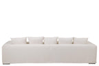 J-Line Hoes Voor Zetel+9 Kussens Diep Monaco Linnen Xxl Marshmallow Wit