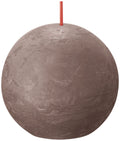 Shine rustiek bolkaars Ø76mm Rustic Taupe