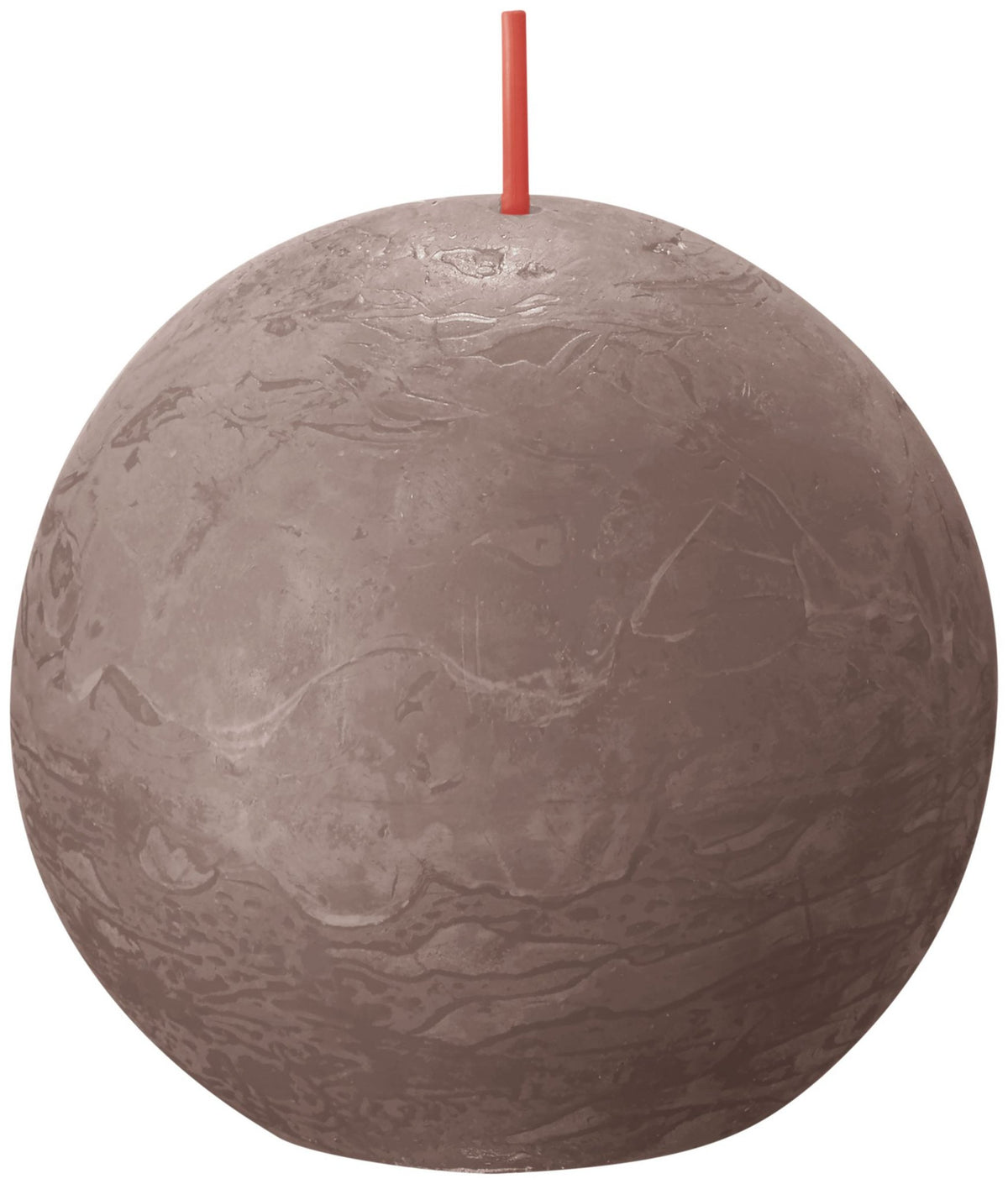 Shine rustiek bolkaars Ø76mm Rustic Taupe