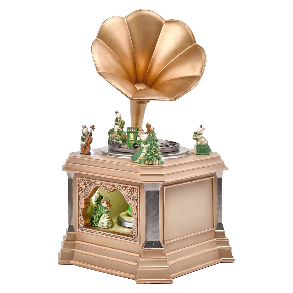 Muziekdoosje LED Beige Kunststof