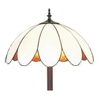 Tiffany Vloerlamp Ø 46x166 cm Wit Polyresin Staande Lamp