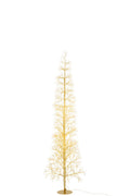 J-Line decoratie Boom - warm witte - ijzer - goud - L - LED