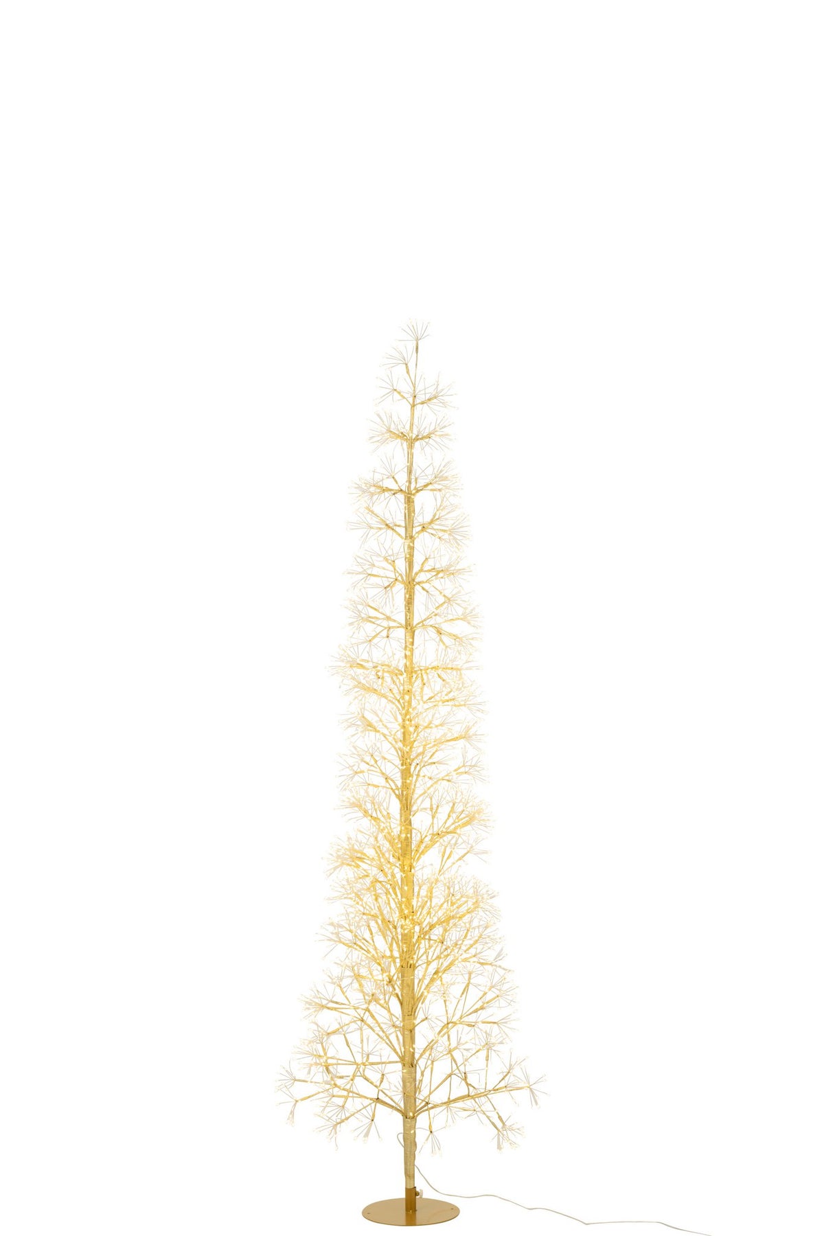 J-Line decoratie Boom - warm witte - ijzer - goud - L - LED