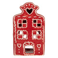 Waxinelichthouder Huis 8x7x13 cm Rood Keramiek