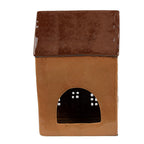 Waxinelichthouder Huis 17x11x24 cm Bruin Keramiek Theelichthouder