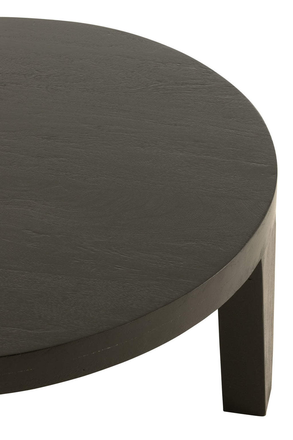 J-Line Salontafel Rond Mango Hout Matte Zwart