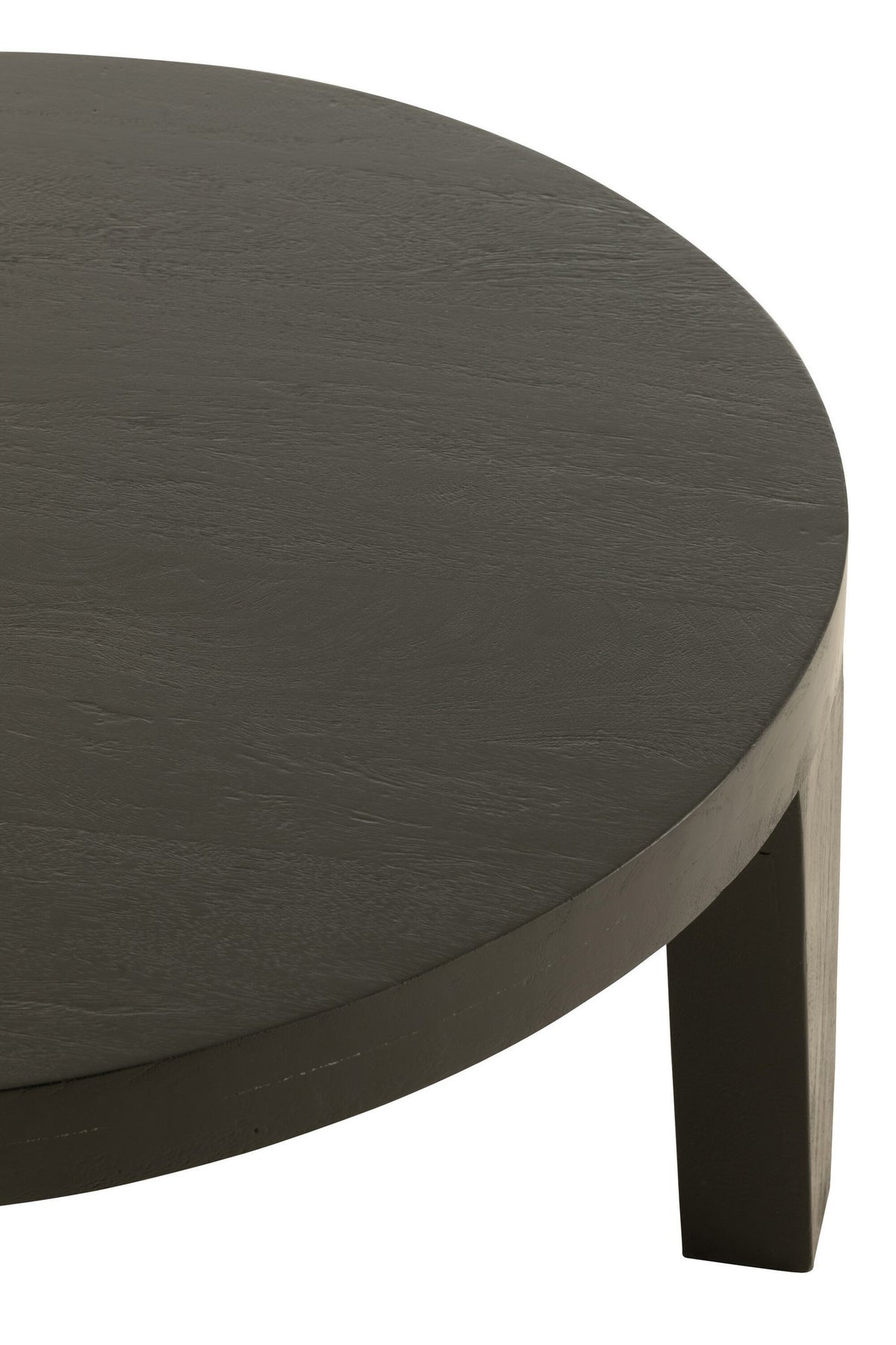 J-Line Salontafel Rond Mango Hout Matte Zwart