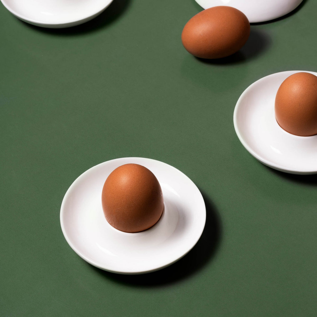 Eierschaal 10,5xH2cm wit Cucina - set/4