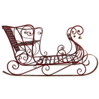 Arrenslee Kerst Groot 107x56x56 cm Rood Metaal