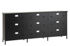 J-Line kast Cade - ijzer - zwart