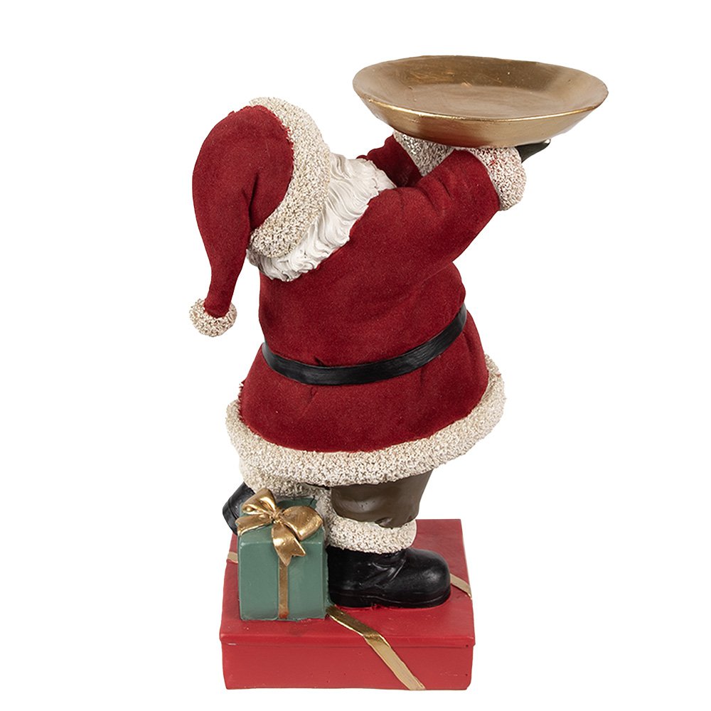 Kerstdecoratie Beeld Kerstman 26 cm Rood Polyresin