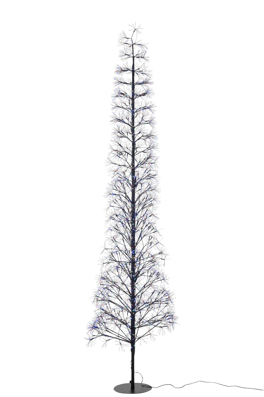 J-Line decoratie Boom Multicolor - ijzer - zwart - extra L - LED