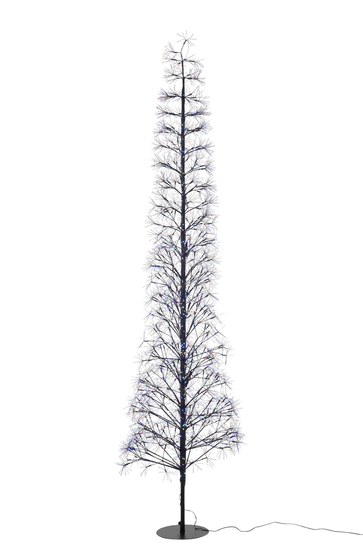 J-Line decoratie Boom Multicolor - ijzer - zwart - extra L - LED