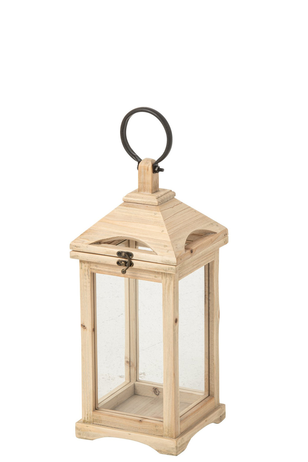 J-Line Lantaarn Chamonix - dennenhout - naturel - small