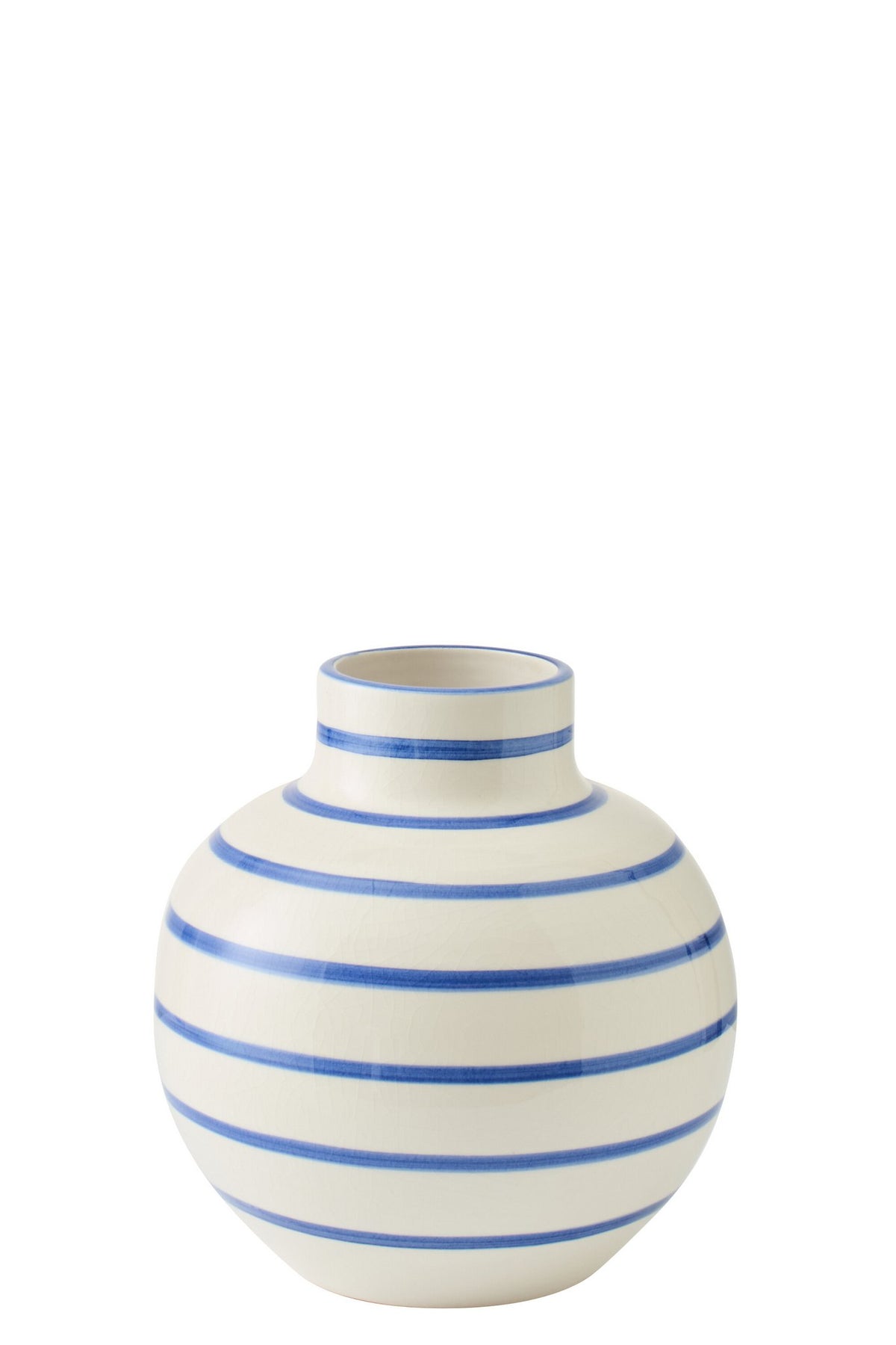 J-Line vaas - keramiek - blauw/wit