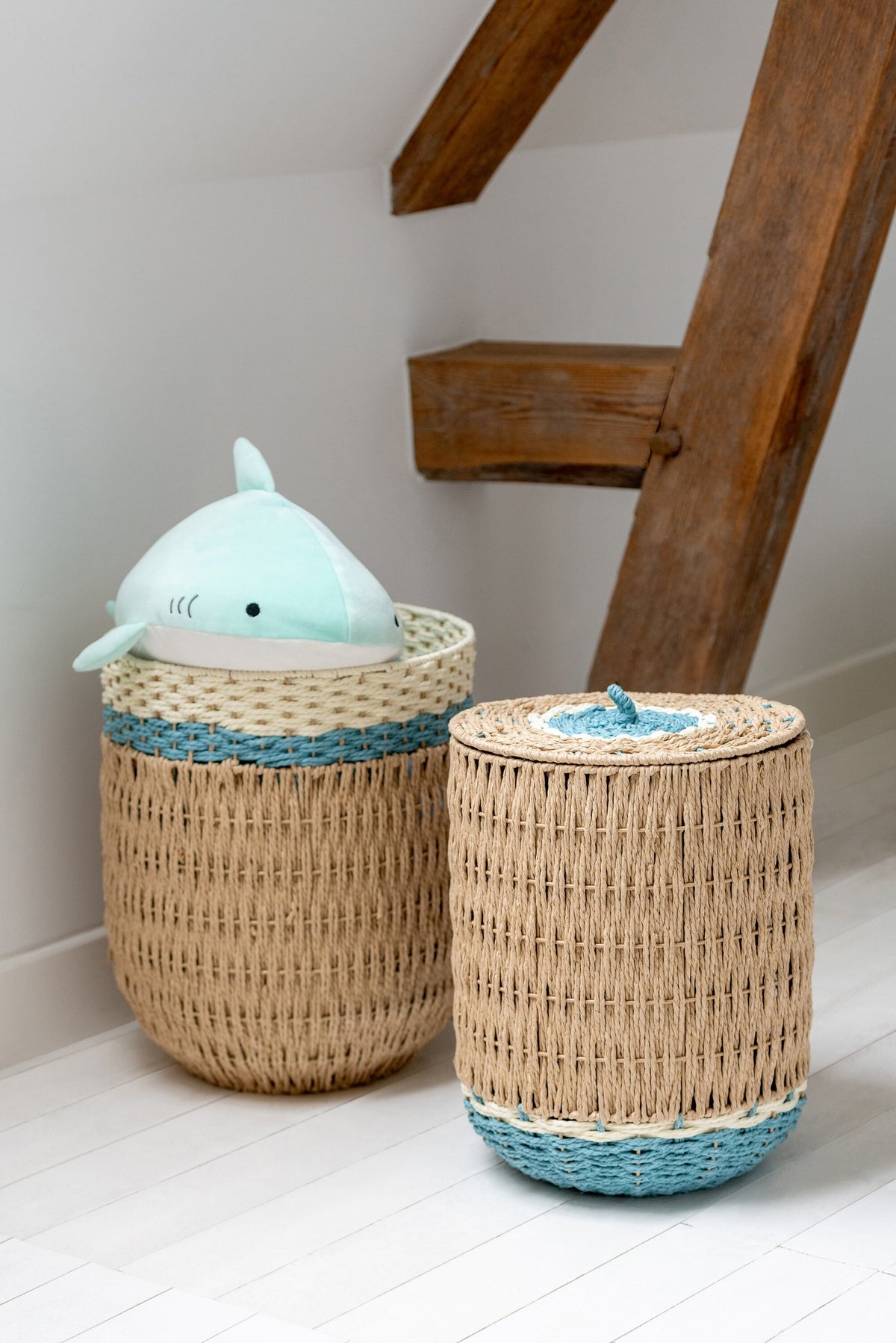 J-Line decoratie Haai Lach - polyester - muntgroen