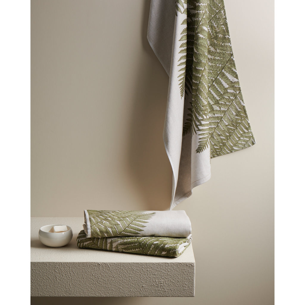 Bamboe katoenen handdoek Hammam Terry - Varenprint, badset