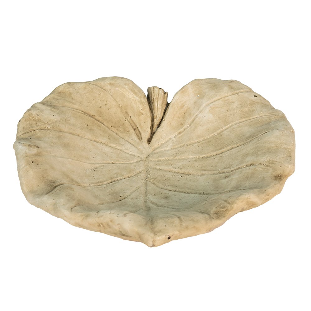 Vogelvoederbak Blad 22x22x6 cm beige Steen