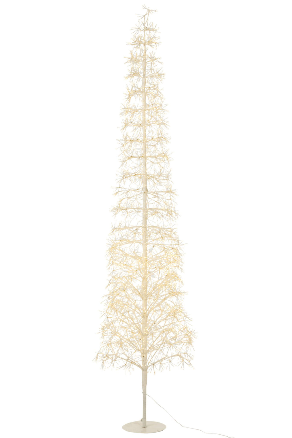 J-Line decoratie Boom - warm witte - ijzer - wit - extra L - LED