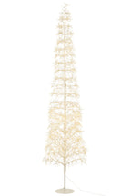 J-Line decoratie Boom - warm witte - ijzer - wit - extra L - LED