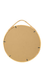 J-Line spiegel Jordan Rond - glas - naturel