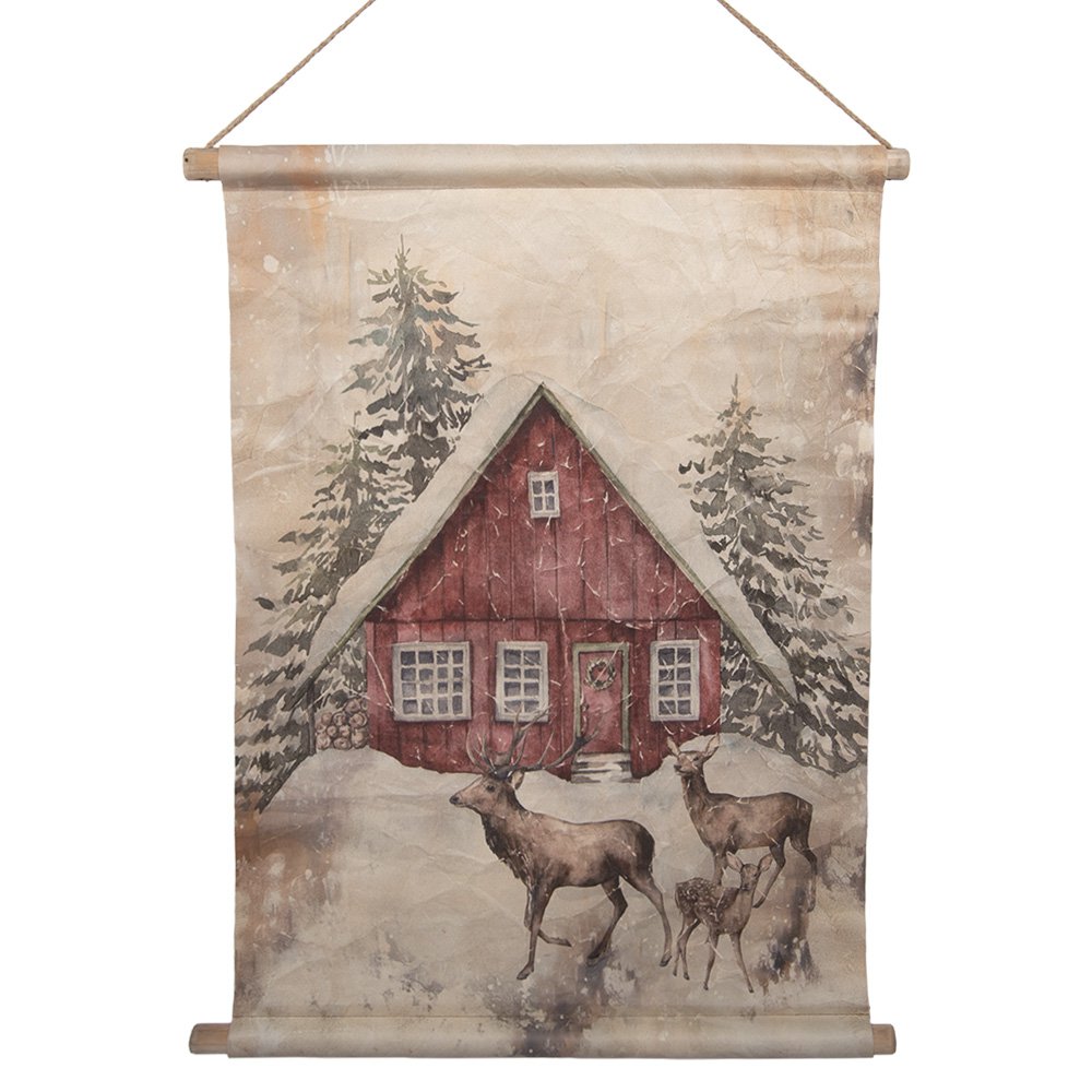 Wandkleed 55x3x75 cm Beige Textiel