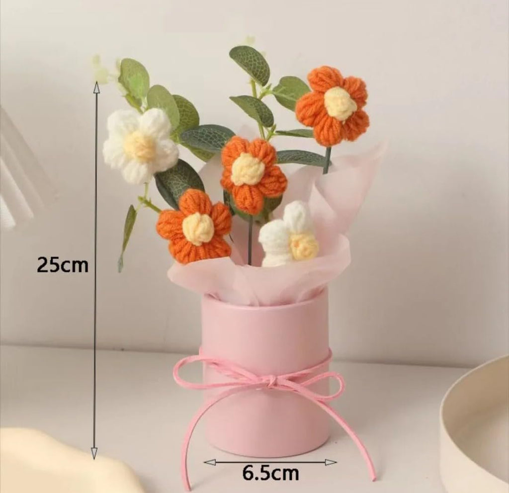 Handgemaakt bloemenstuk – decoratief accent – ​​hypoallergeen katoen – enkele eenheid