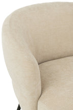 J-Line Loungestoel Mars Populierenhout/Schuim Beige