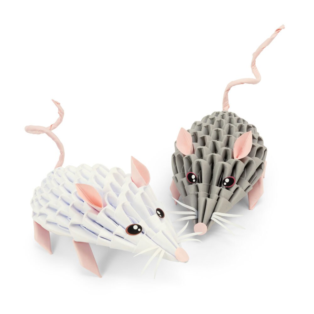 3D Model Origami Muizen- Papier