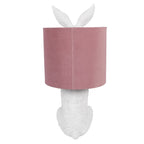 Tafellamp Konijn Ø 20x43 cm Wit Roze Polyresin Bureaulamp