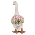Beeld Gans 45 cm Wit Roze Polyresin beeld decoratie