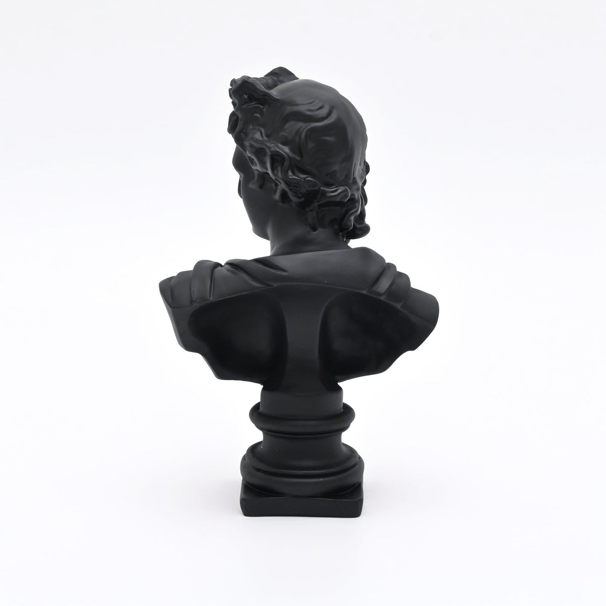 Zwarte Apollo buste sculptuur voor modern interieur