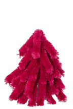J-Line decoratie Kerstboom Donzig - polyester - fuchsia - small