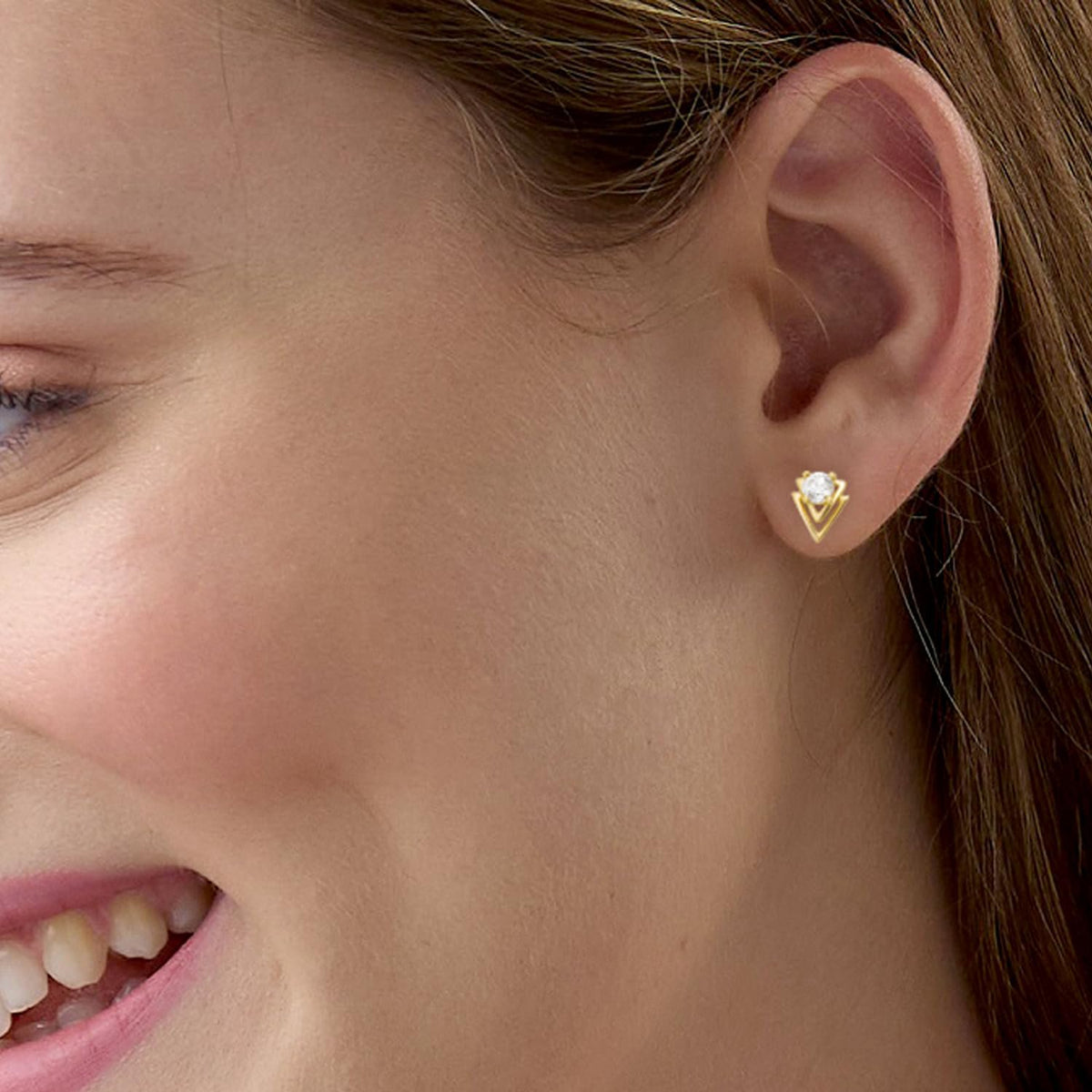 Eigentijdse sterling zilveren oorbellen – mode-sieraden – 18K goud vermeil micron verguld – hypoallergeen