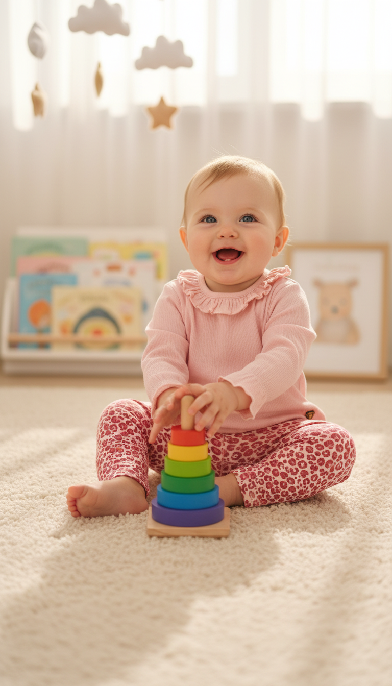 Little Chiq Baby legging roze panterprint
