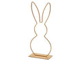 Metalen haas op voet 29cm goud