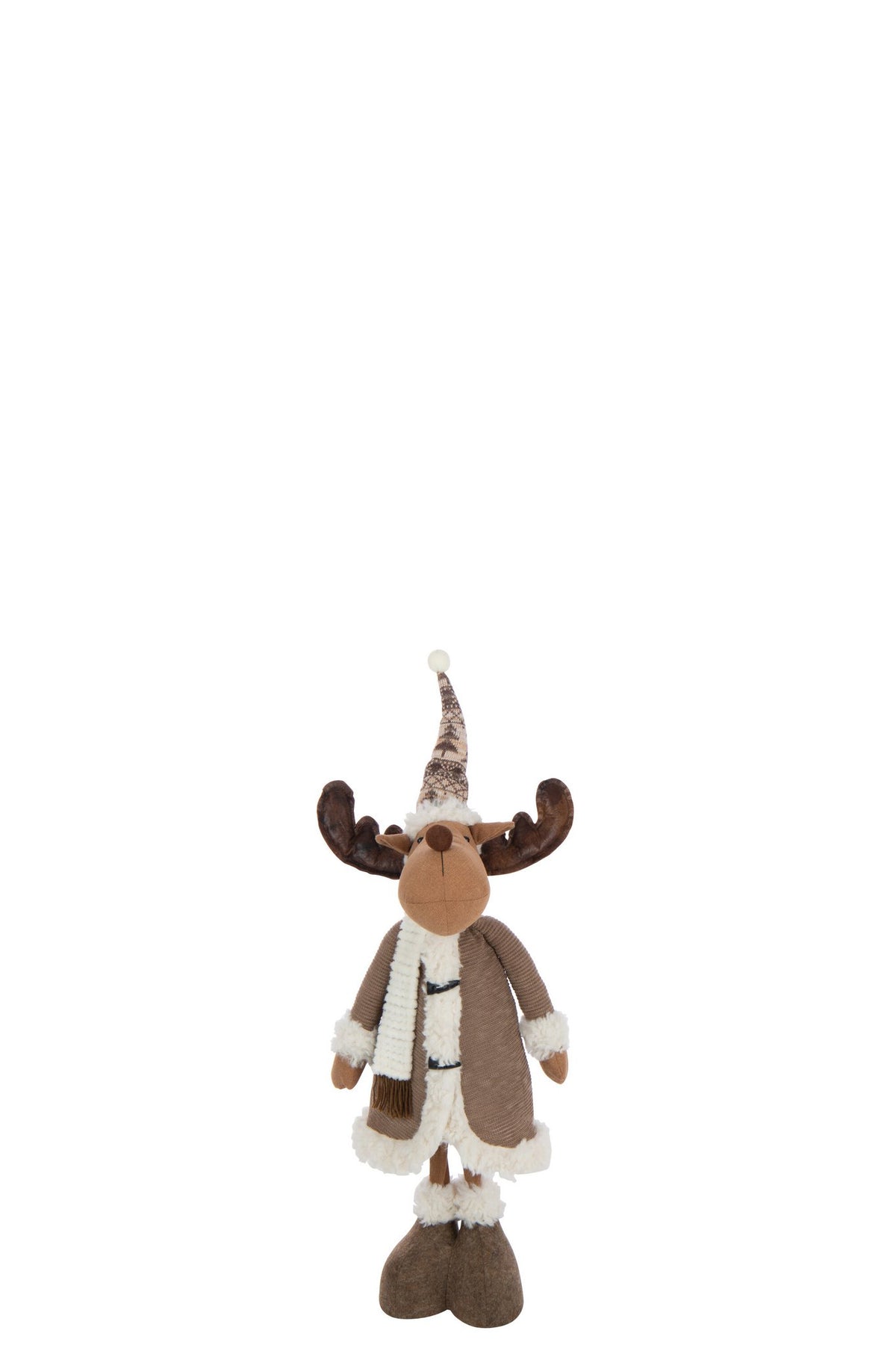 J-Line figuur Eland Winterkleden - polyresin - mix - S