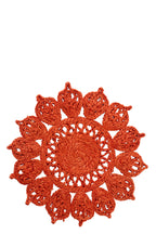J-Line placemat Zonnebloem - jute - donkeroranje