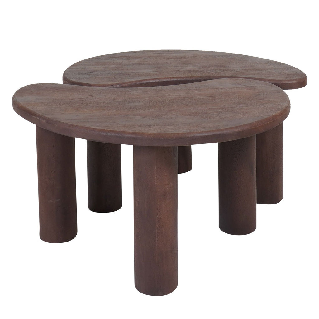 Salontafel Lina - Espresso Mangohout - Set van 2