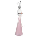 Decoratie Beeld Konijn 60 cm Wit Roze Metaal