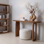 Bullnose consoletafel mangohout bruin - 140cm