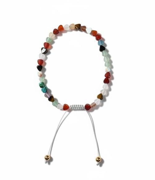 Dames armband Mix 4 mm hartjes